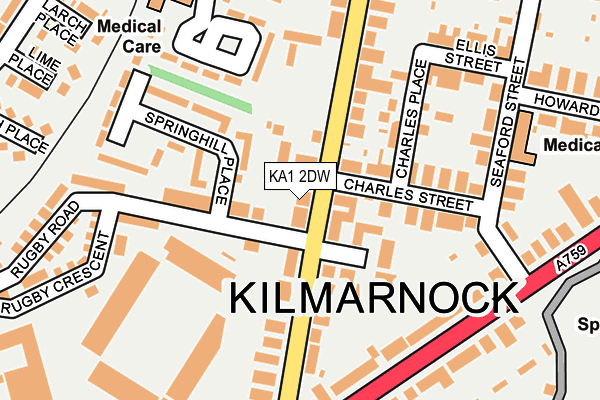 KA1 2DW map - OS OpenMap – Local (Ordnance Survey) KA1 2DW map - OS OpenMap – Local (Ordnance Survey)