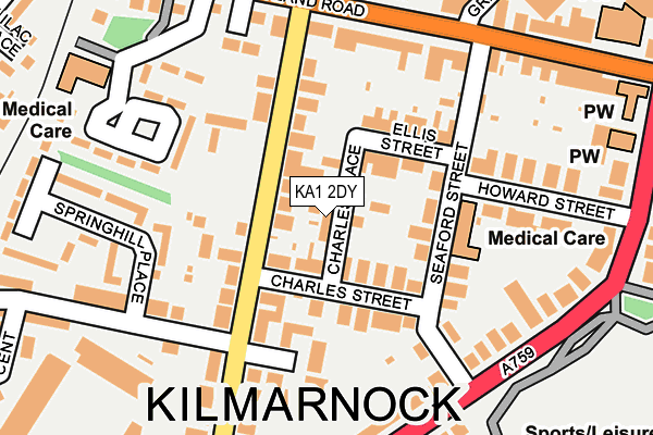 KA1 2DY map - OS OpenMap – Local (Ordnance Survey) KA1 2DY map - OS OpenMap – Local (Ordnance Survey)