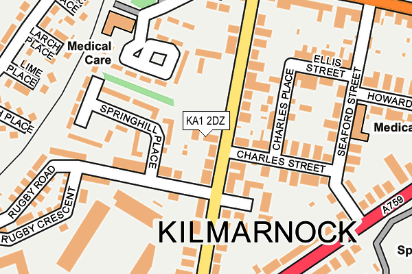KA1 2DZ map - OS OpenMap – Local (Ordnance Survey) KA1 2DZ map - OS OpenMap – Local (Ordnance Survey)