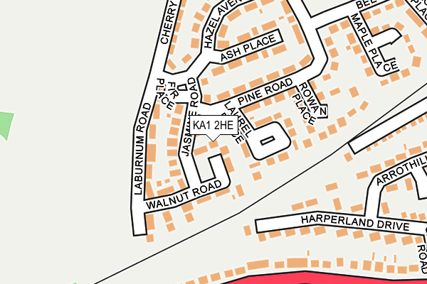 KA1 2HE map - OS OpenMap – Local (Ordnance Survey) KA1 2HE map - OS OpenMap – Local (Ordnance Survey)