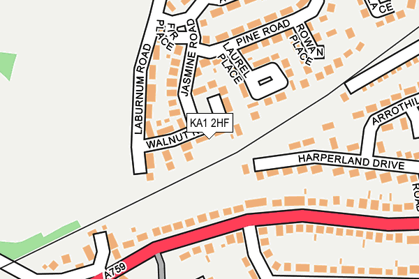 KA1 2HF map - OS OpenMap – Local (Ordnance Survey) KA1 2HF map - OS OpenMap – Local (Ordnance Survey)