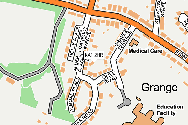 KA1 2HR map - OS OpenMap – Local (Ordnance Survey) KA1 2HR map - OS OpenMap – Local (Ordnance Survey)