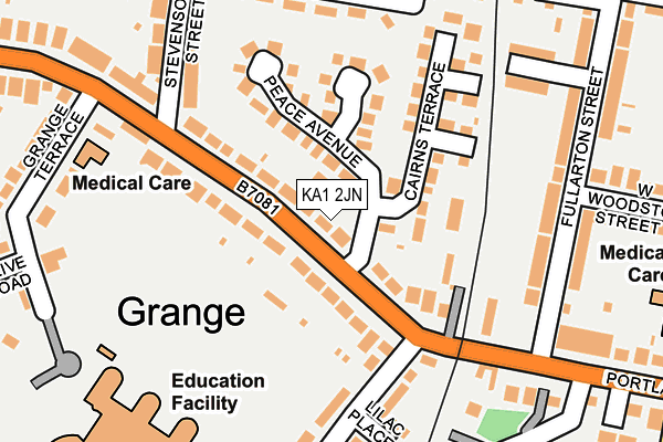 KA1 2JN map - OS OpenMap – Local (Ordnance Survey) KA1 2JN map - OS OpenMap – Local (Ordnance Survey)