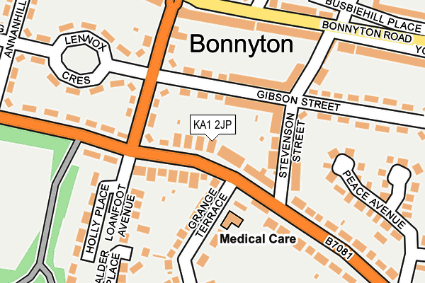 KA1 2JP map - OS OpenMap – Local (Ordnance Survey) KA1 2JP map - OS OpenMap – Local (Ordnance Survey)