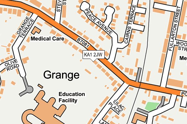 KA1 2JW map - OS OpenMap – Local (Ordnance Survey) KA1 2JW map - OS OpenMap – Local (Ordnance Survey)