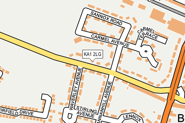 KA1 2LG map - OS OpenMap – Local (Ordnance Survey) KA1 2LG map - OS OpenMap – Local (Ordnance Survey)