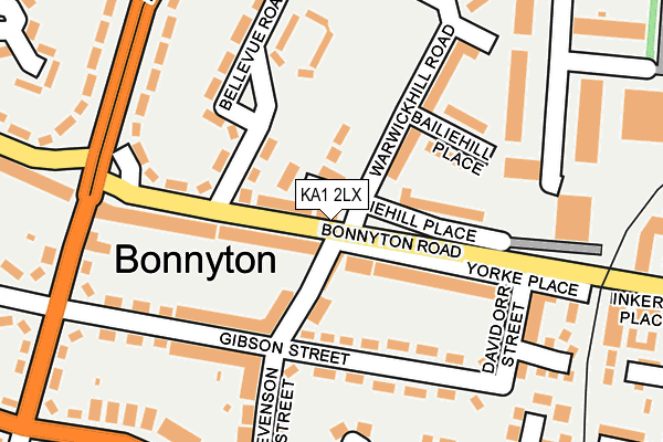 KA1 2LX map - OS OpenMap – Local (Ordnance Survey) KA1 2LX map - OS OpenMap – Local (Ordnance Survey)