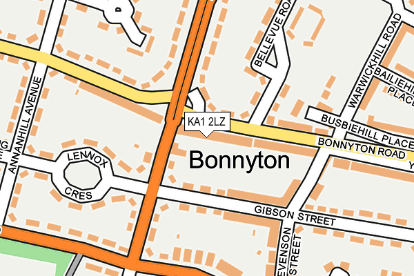 KA1 2LZ map - OS OpenMap – Local (Ordnance Survey) KA1 2LZ map - OS OpenMap – Local (Ordnance Survey)