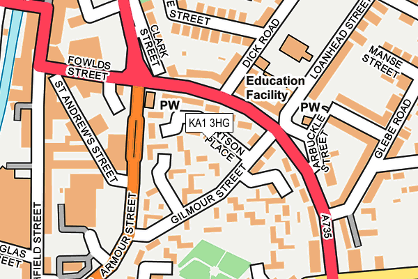 KA1 3HG map - OS OpenMap – Local (Ordnance Survey) KA1 3HG map - OS OpenMap – Local (Ordnance Survey)