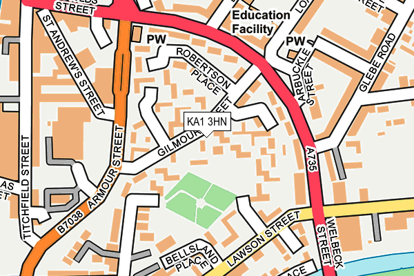 KA1 3HN map - OS OpenMap – Local (Ordnance Survey) KA1 3HN map - OS OpenMap – Local (Ordnance Survey)