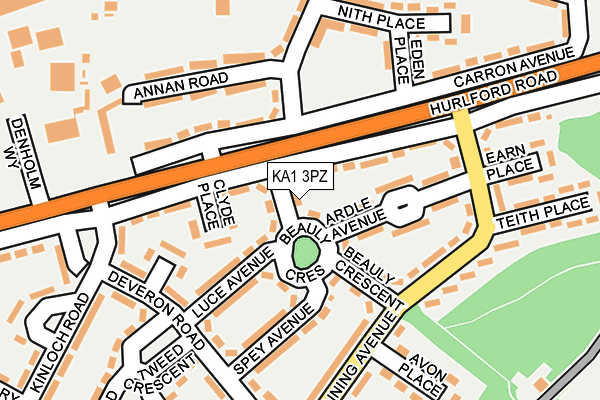 KA1 3PZ map - OS OpenMap – Local (Ordnance Survey) KA1 3PZ map - OS OpenMap – Local (Ordnance Survey)