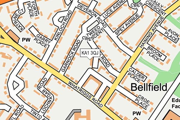 KA1 3QJ map - OS OpenMap – Local (Ordnance Survey) KA1 3QJ map - OS OpenMap – Local (Ordnance Survey)