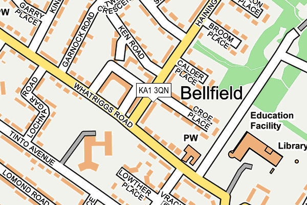 KA1 3QN map - OS OpenMap – Local (Ordnance Survey) KA1 3QN map - OS OpenMap – Local (Ordnance Survey)