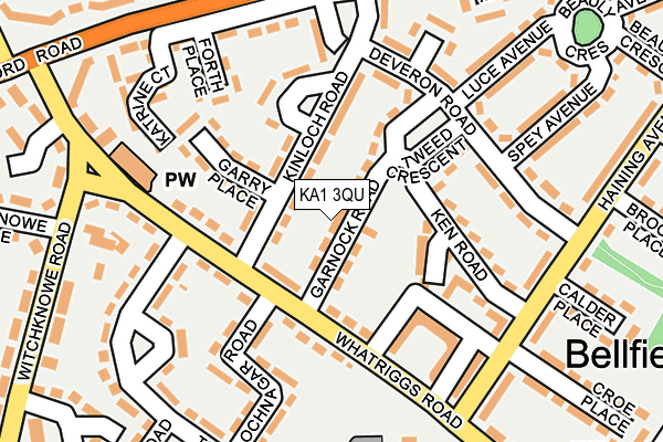 KA1 3QU map - OS OpenMap – Local (Ordnance Survey) KA1 3QU map - OS OpenMap – Local (Ordnance Survey)