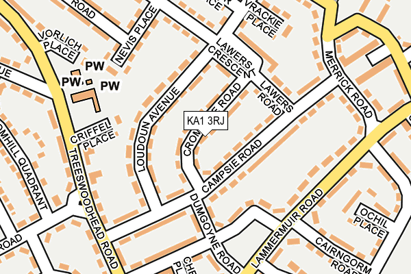 KA1 3RJ map - OS OpenMap – Local (Ordnance Survey) KA1 3RJ map - OS OpenMap – Local (Ordnance Survey)