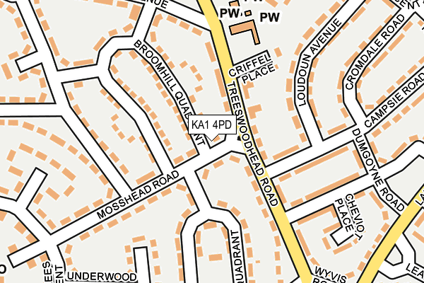 KA1 4PD map - OS OpenMap – Local (Ordnance Survey) KA1 4PD map - OS OpenMap – Local (Ordnance Survey)