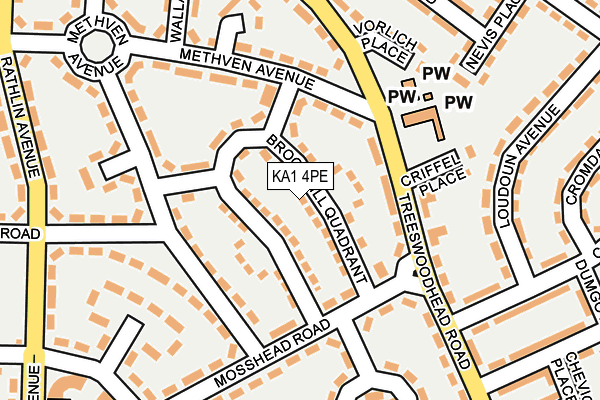 KA1 4PE map - OS OpenMap – Local (Ordnance Survey) KA1 4PE map - OS OpenMap – Local (Ordnance Survey)