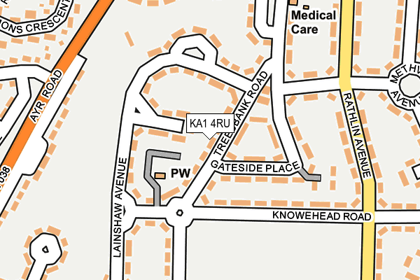 KA1 4RU map - OS OpenMap – Local (Ordnance Survey) KA1 4RU map - OS OpenMap – Local (Ordnance Survey)