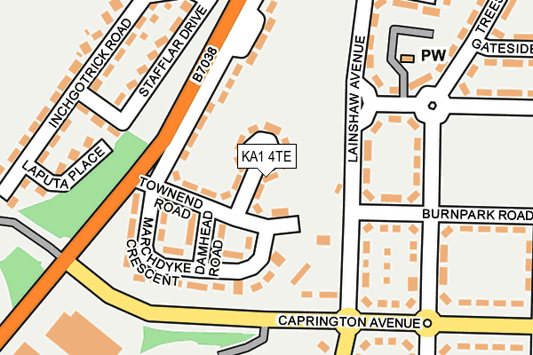 KA1 4TE map - OS OpenMap – Local (Ordnance Survey) KA1 4TE map - OS OpenMap – Local (Ordnance Survey)