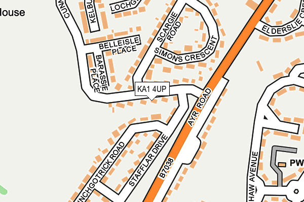KA1 4UP map - OS OpenMap – Local (Ordnance Survey) KA1 4UP map - OS OpenMap – Local (Ordnance Survey)
