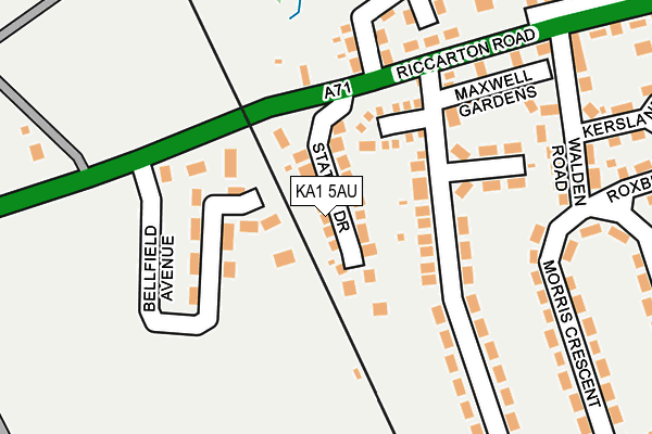 KA1 5AU map - OS OpenMap – Local (Ordnance Survey) KA1 5AU map - OS OpenMap – Local (Ordnance Survey)