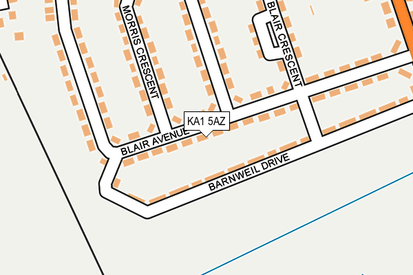 KA1 5AZ map - OS OpenMap – Local (Ordnance Survey) KA1 5AZ map - OS OpenMap – Local (Ordnance Survey)