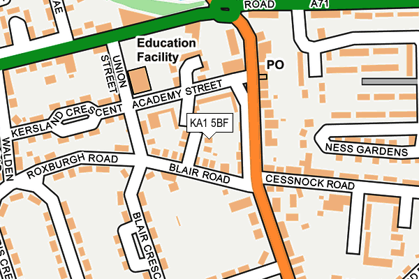 KA1 5BF map - OS OpenMap – Local (Ordnance Survey) KA1 5BF map - OS OpenMap – Local (Ordnance Survey)