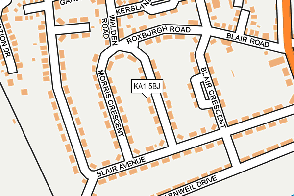 KA1 5BJ map - OS OpenMap – Local (Ordnance Survey) KA1 5BJ map - OS OpenMap – Local (Ordnance Survey)