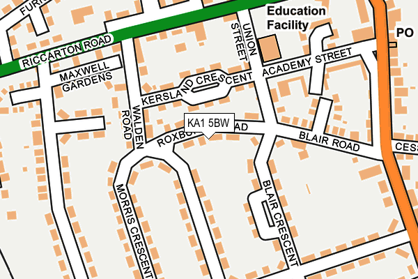 KA1 5BW map - OS OpenMap – Local (Ordnance Survey) KA1 5BW map - OS OpenMap – Local (Ordnance Survey)