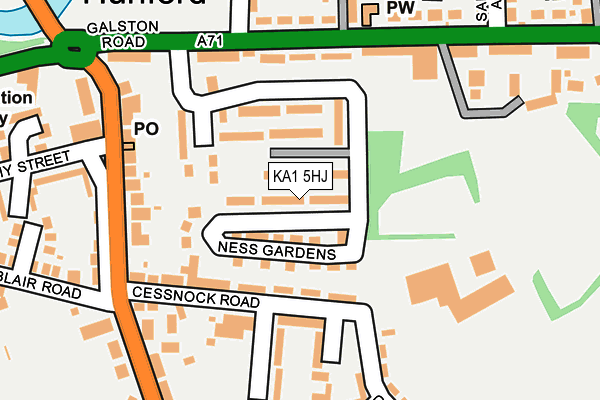 KA1 5HJ map - OS OpenMap – Local (Ordnance Survey) KA1 5HJ map - OS OpenMap – Local (Ordnance Survey)
