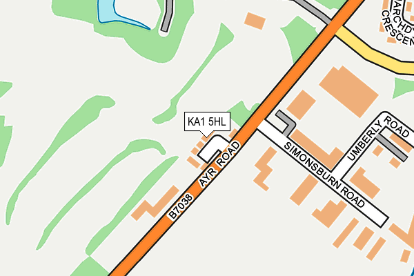 KA1 5HL map - OS OpenMap – Local (Ordnance Survey) KA1 5HL map - OS OpenMap – Local (Ordnance Survey)