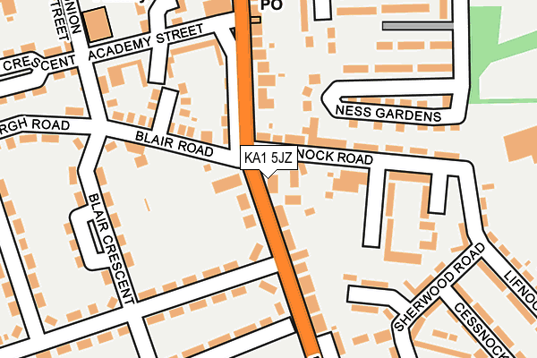 KA1 5JZ map - OS OpenMap – Local (Ordnance Survey) KA1 5JZ map - OS OpenMap – Local (Ordnance Survey)