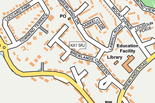 KA1 5RJ map - OS OpenMap – Local (Ordnance Survey) KA1 5RJ map - OS OpenMap – Local (Ordnance Survey)