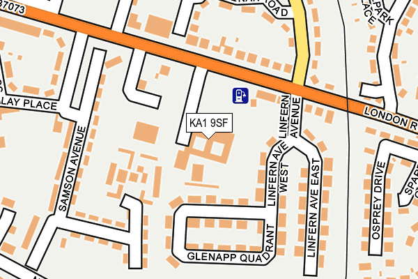 KA1 9SF map - OS OpenMap – Local (Ordnance Survey) KA1 9SF map - OS OpenMap – Local (Ordnance Survey)