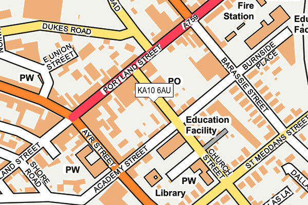 KA10 6AU map - OS OpenMap – Local (Ordnance Survey) KA10 6AU map - OS OpenMap – Local (Ordnance Survey)