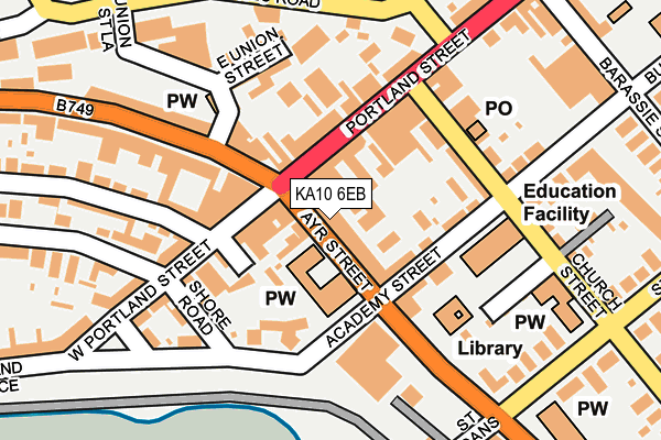 KA10 6EB map - OS OpenMap – Local (Ordnance Survey)