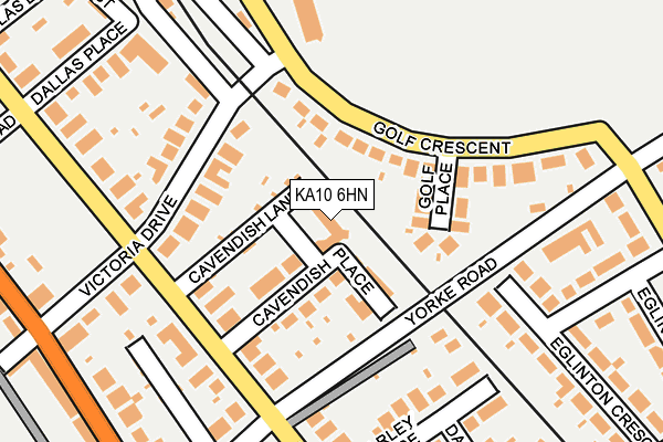 KA10 6HN map - OS OpenMap – Local (Ordnance Survey) KA10 6HN map - OS OpenMap – Local (Ordnance Survey)