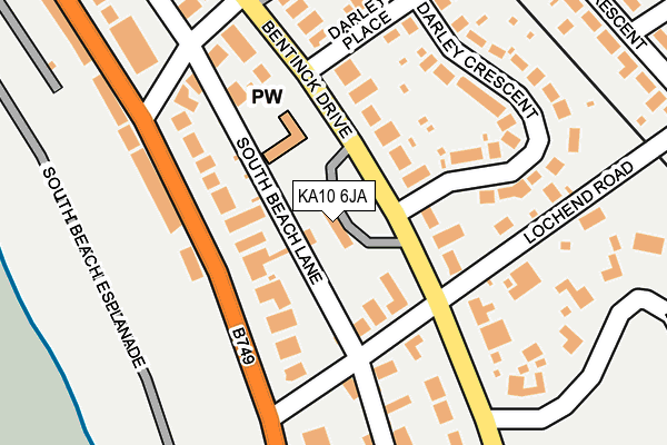 KA10 6JA map - OS OpenMap – Local (Ordnance Survey) KA10 6JA map - OS OpenMap – Local (Ordnance Survey)