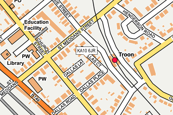 KA10 6JR map - OS OpenMap – Local (Ordnance Survey) KA10 6JR map - OS OpenMap – Local (Ordnance Survey)