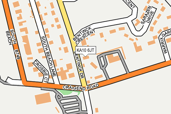 KA10 6JT map - OS OpenMap – Local (Ordnance Survey) KA10 6JT map - OS OpenMap – Local (Ordnance Survey)