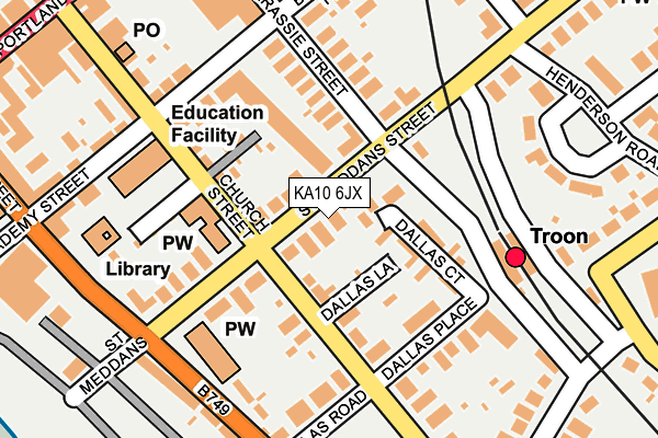 KA10 6JX map - OS OpenMap – Local (Ordnance Survey) KA10 6JX map - OS OpenMap – Local (Ordnance Survey)