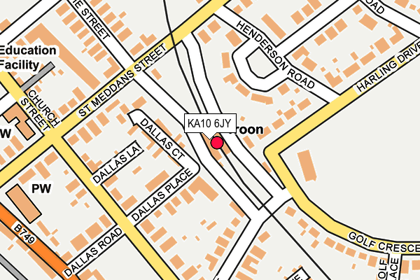 KA10 6JY map - OS OpenMap – Local (Ordnance Survey) KA10 6JY map - OS OpenMap – Local (Ordnance Survey)
