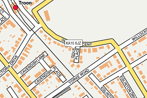 KA10 6JZ map - OS OpenMap – Local (Ordnance Survey) KA10 6JZ map - OS OpenMap – Local (Ordnance Survey)