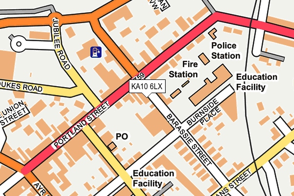 KA10 6LX map - OS OpenMap – Local (Ordnance Survey) KA10 6LX map - OS OpenMap – Local (Ordnance Survey)