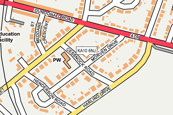 KA10 6NJ map - OS OpenMap – Local (Ordnance Survey) KA10 6NJ map - OS OpenMap – Local (Ordnance Survey)