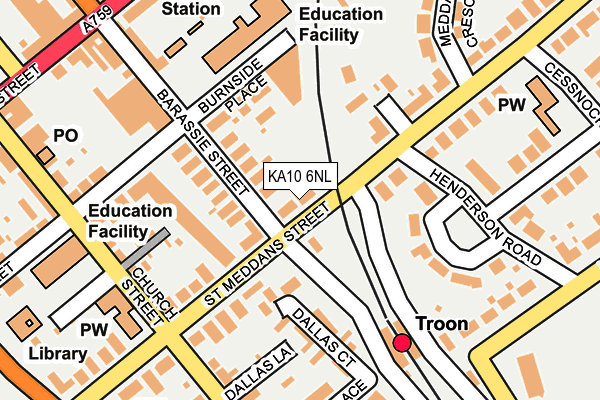 KA10 6NL map - OS OpenMap – Local (Ordnance Survey)