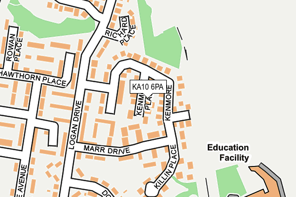KA10 6PA map - OS OpenMap – Local (Ordnance Survey) KA10 6PA map - OS OpenMap – Local (Ordnance Survey)