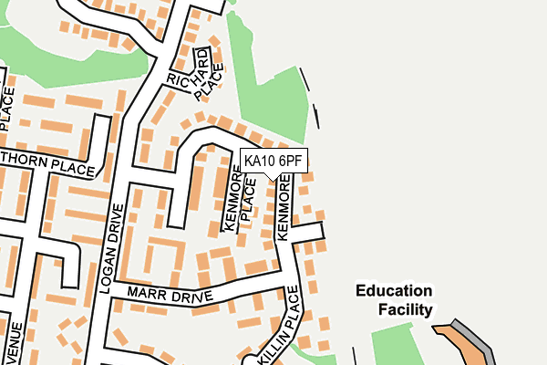 KA10 6PF map - OS OpenMap – Local (Ordnance Survey) KA10 6PF map - OS OpenMap – Local (Ordnance Survey)