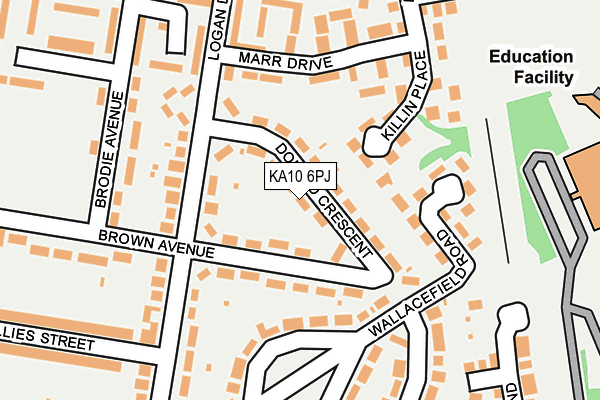 KA10 6PJ map - OS OpenMap – Local (Ordnance Survey) KA10 6PJ map - OS OpenMap – Local (Ordnance Survey)