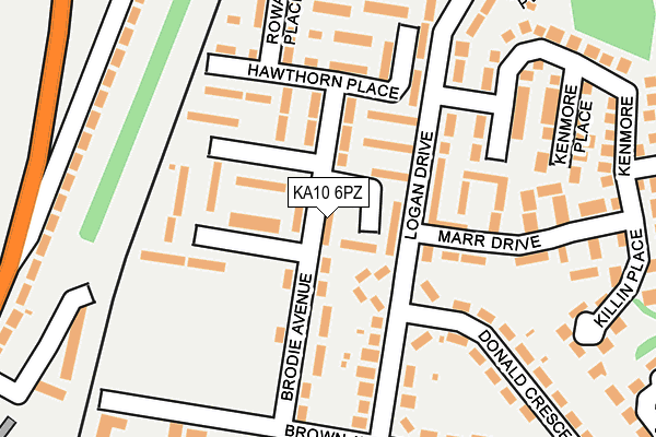 KA10 6PZ map - OS OpenMap – Local (Ordnance Survey) KA10 6PZ map - OS OpenMap – Local (Ordnance Survey)
